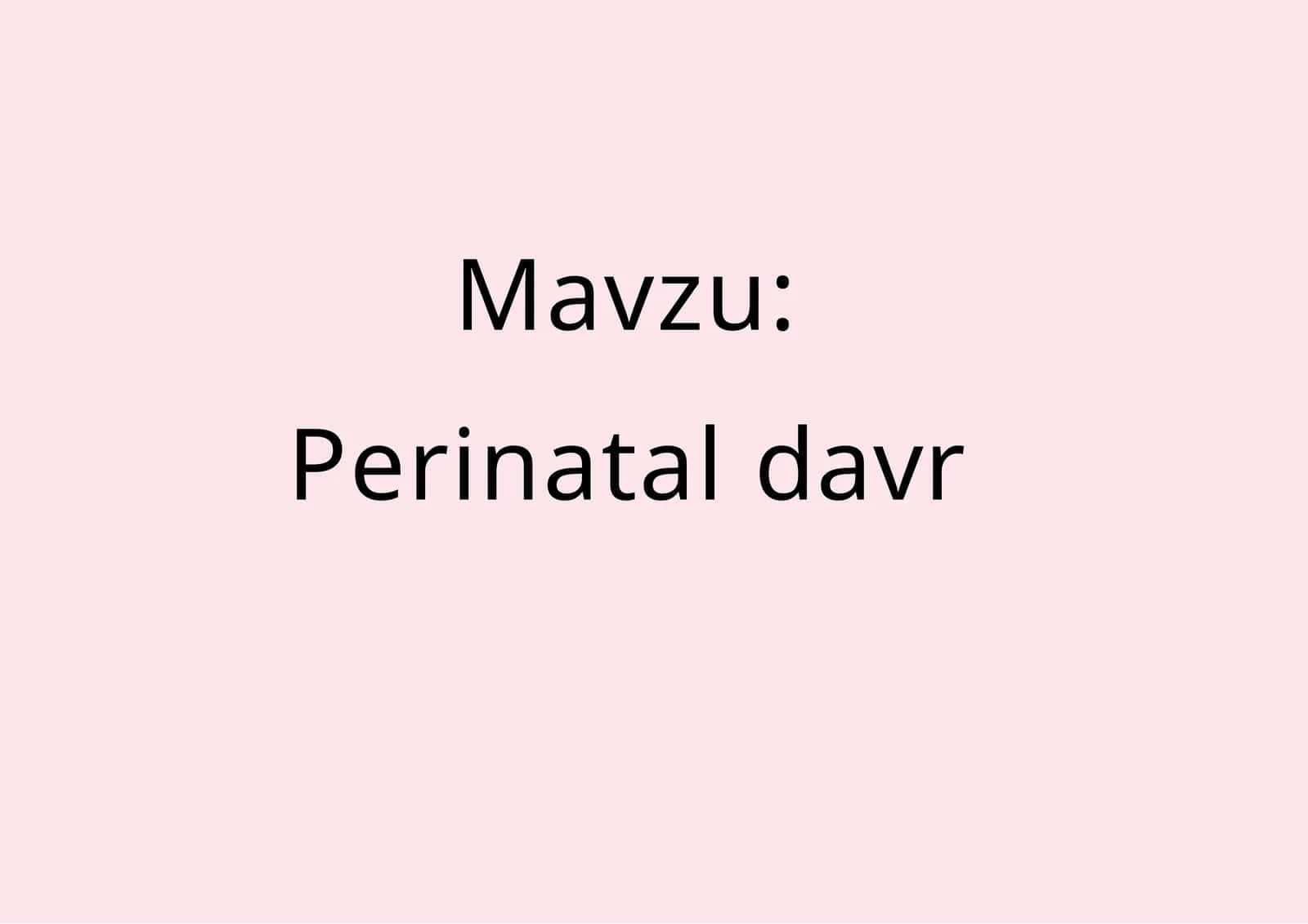 Perinataldavr