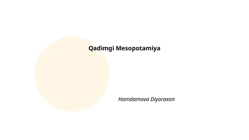 Qadimgi Mesopotamiya