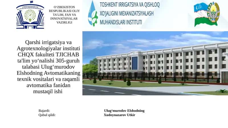 Avtomatikaning funksional elementlari