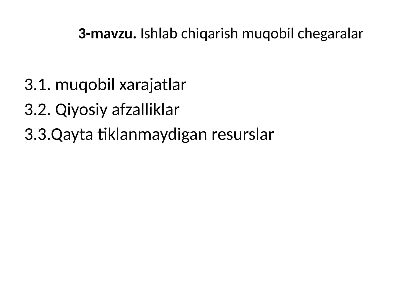 Ishlabchiqarish muqobilxarajatlari
