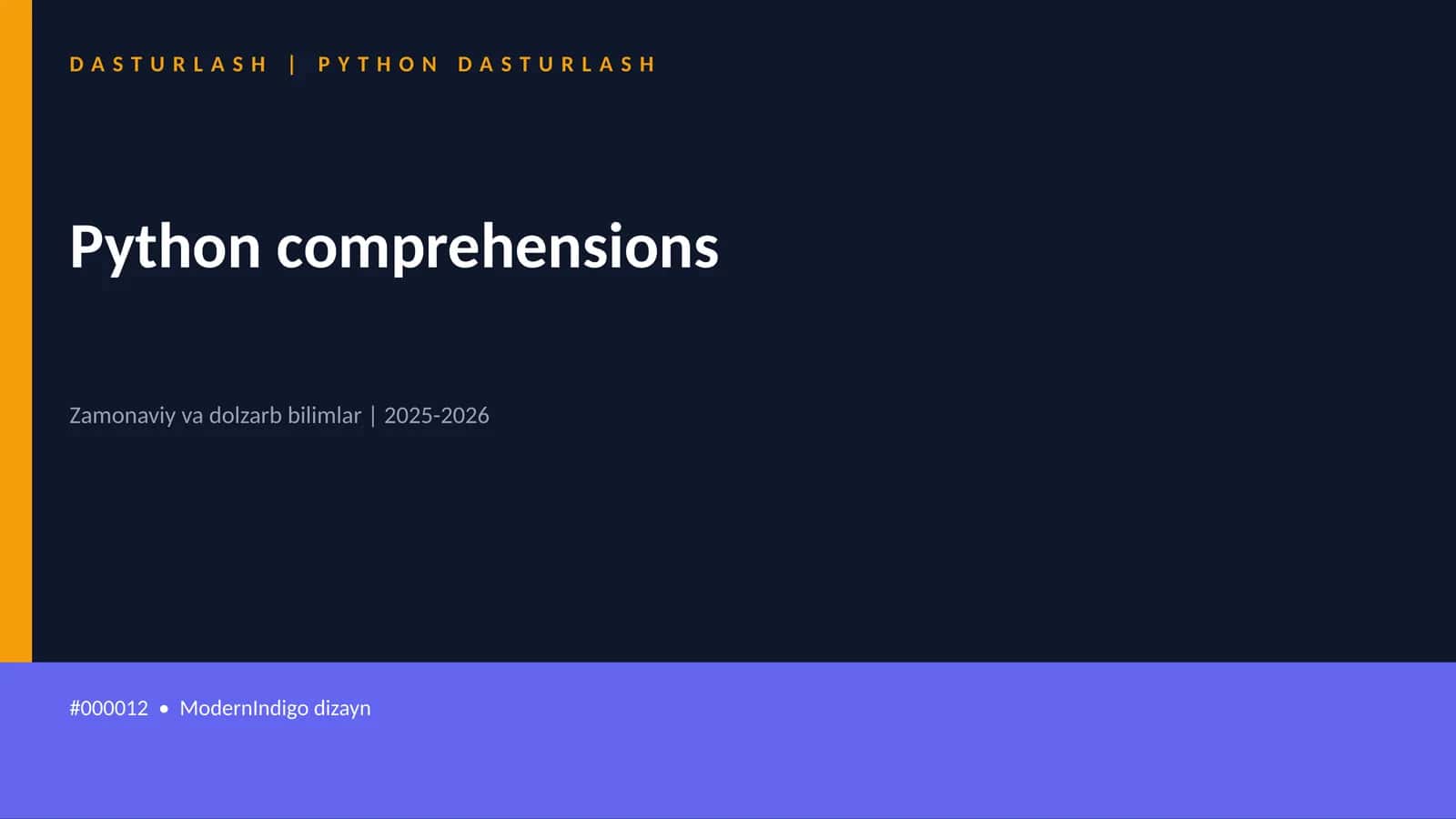 Python comprehensions