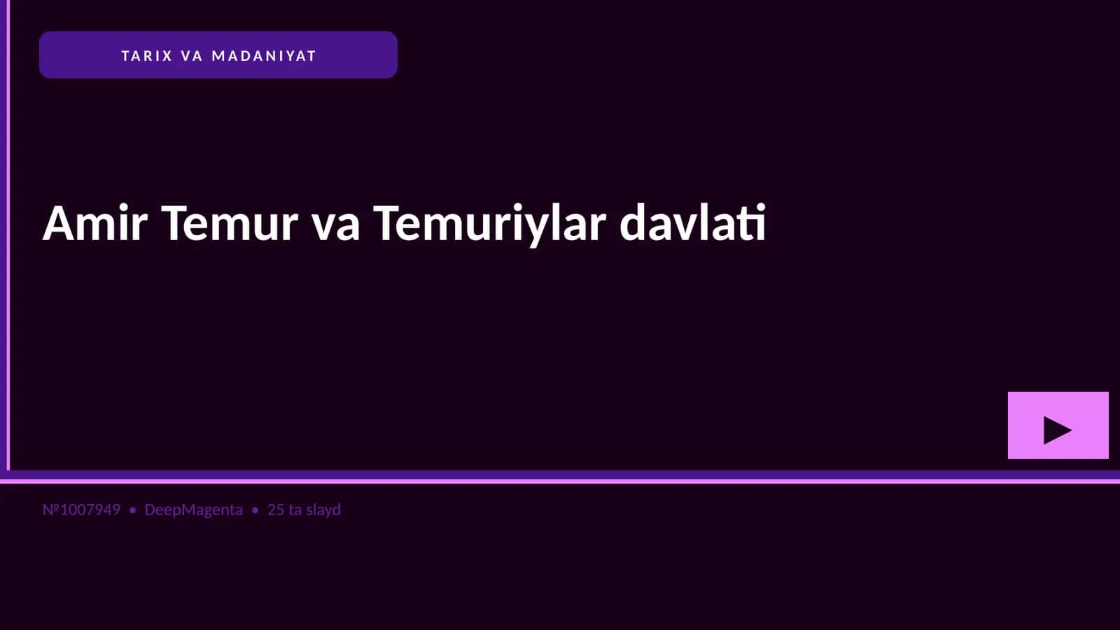 Amir Temur va Temuriylar davlati