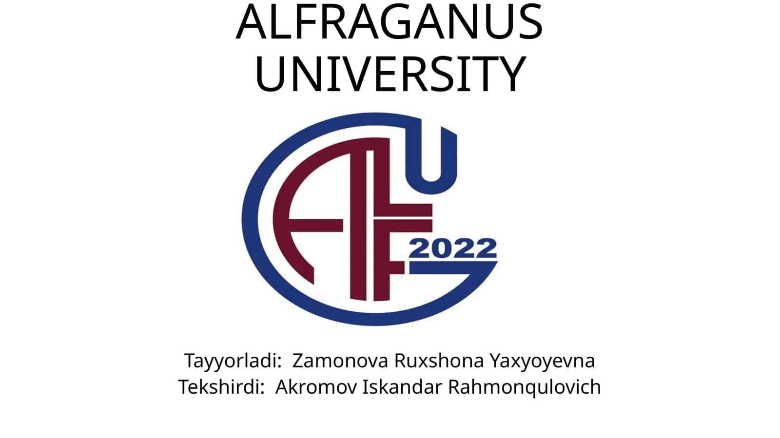 ALFRAGANUS UNIVERSITY