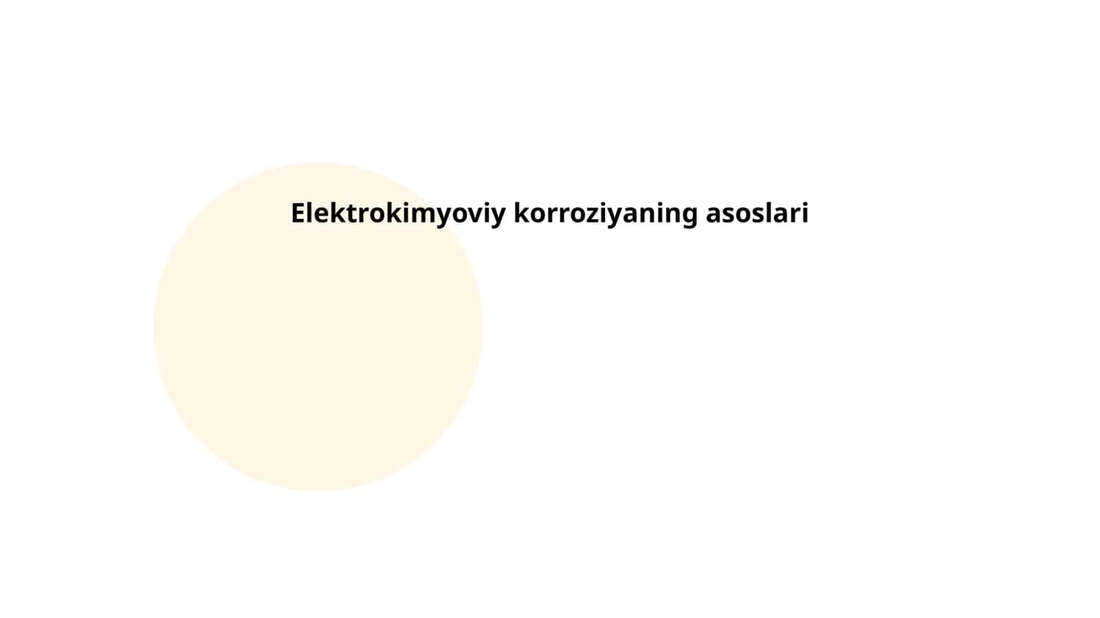 Elektrokimyoviy korroziyaning asoslari