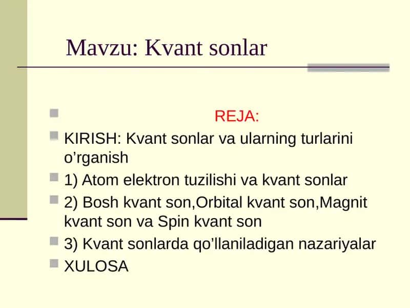 Kvant sonlar