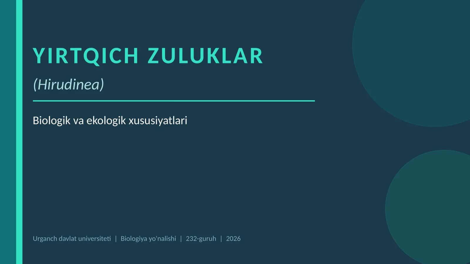 Yirtqich zuluklar (Hirudinea)