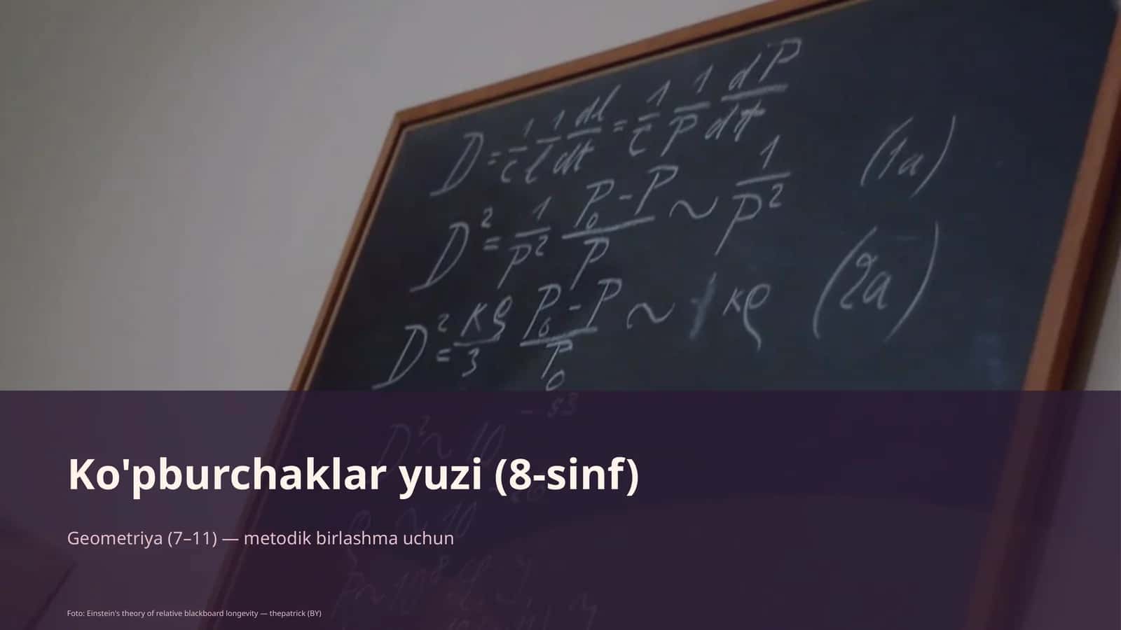 Ko'pburchaklar yuzi (8-sinf)