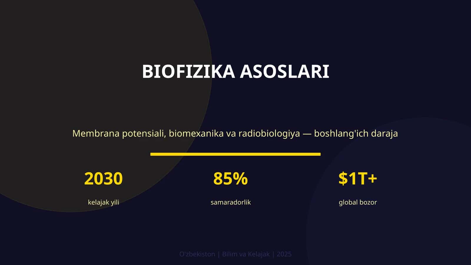 BIOFIZIKA ASOSLARI