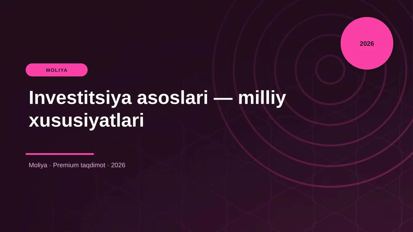 Investitsiya asoslari — milliy xususiyatlari