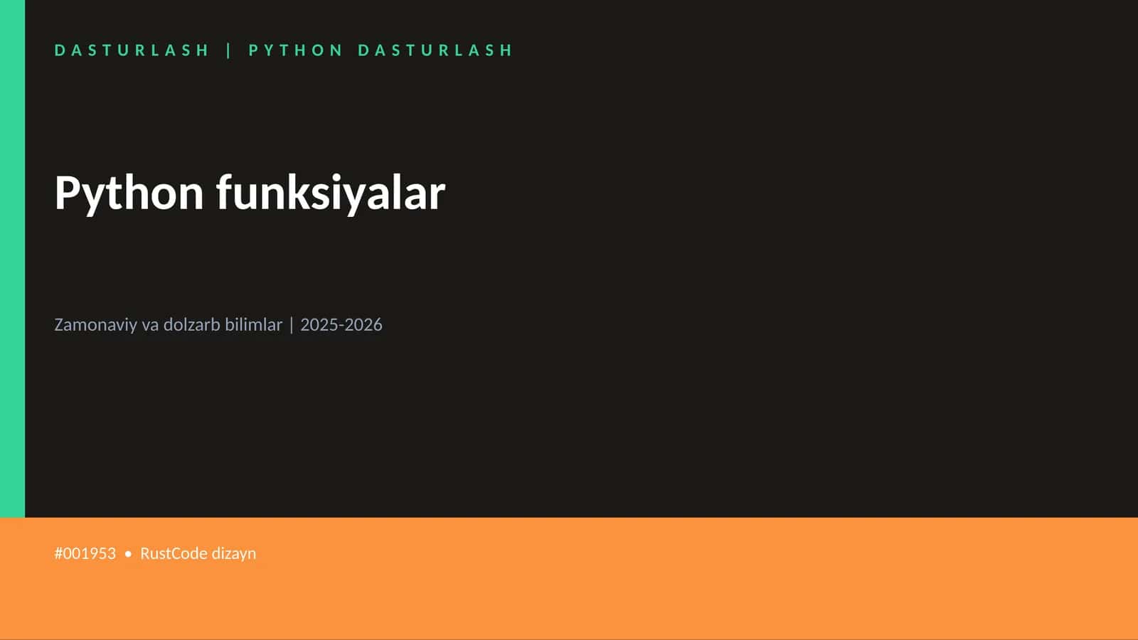 Python funksiyalar