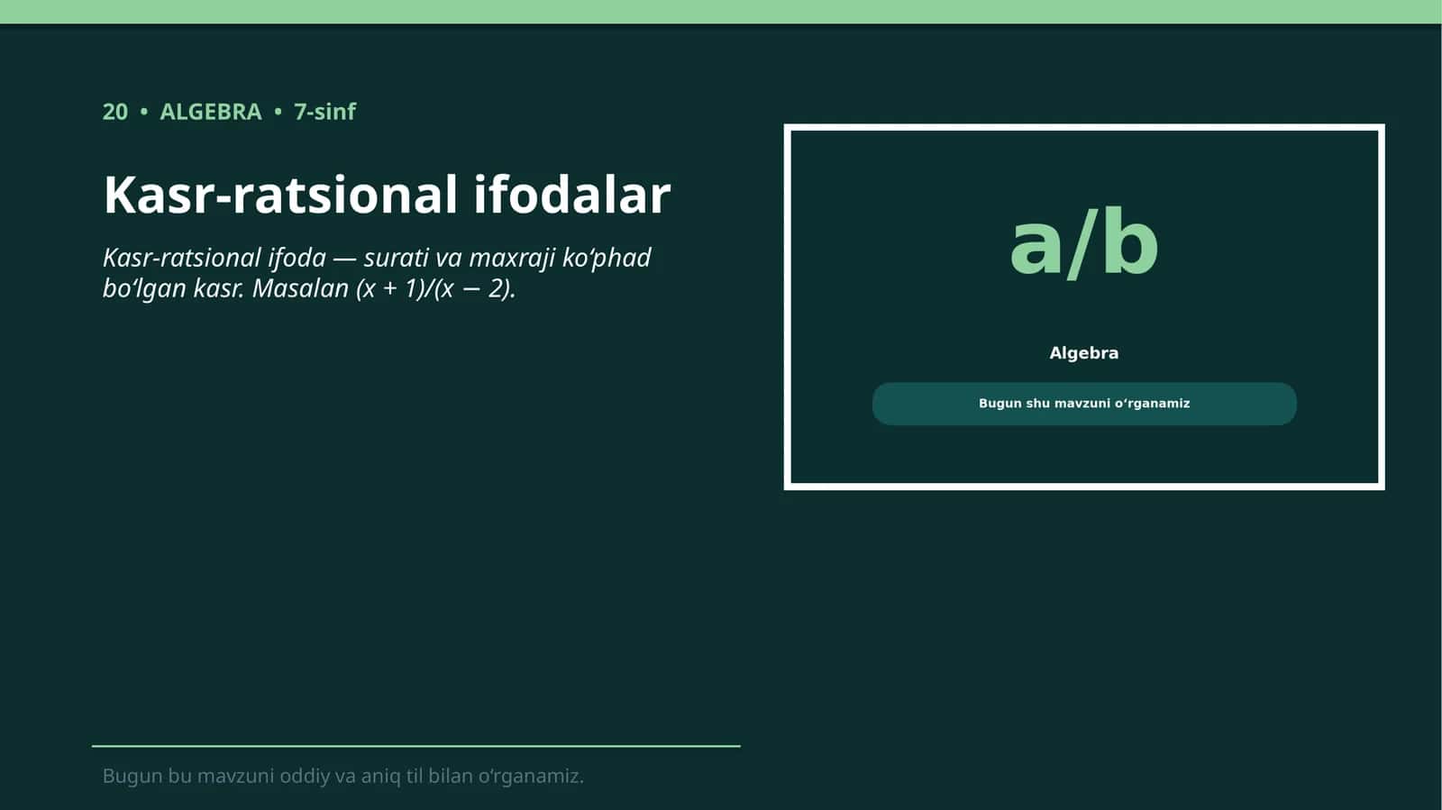 Kasr-ratsional ifodalar