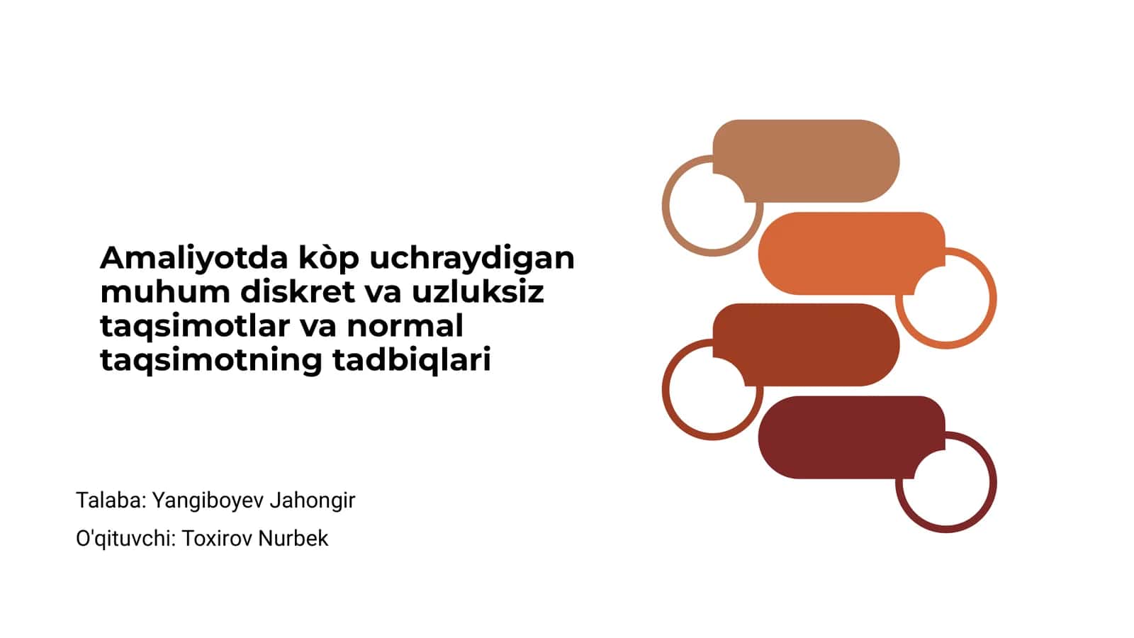 Kòp uchrayadigan taqsimotlar va normal taqsimotlar