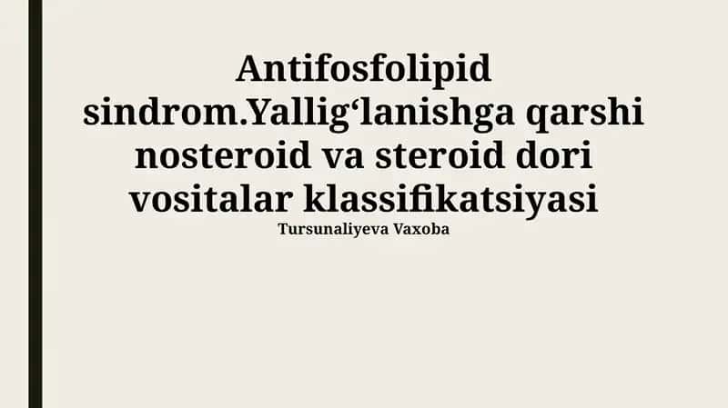 Antifosfolipid sindrom
