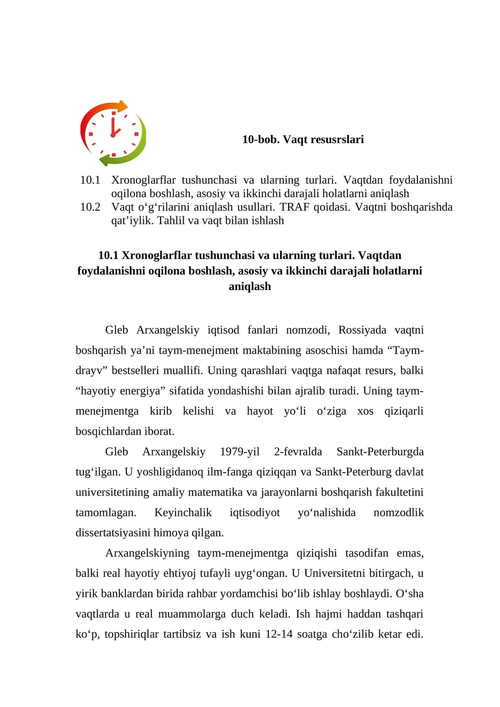 Vaqt Resurslari Mustaqil ish