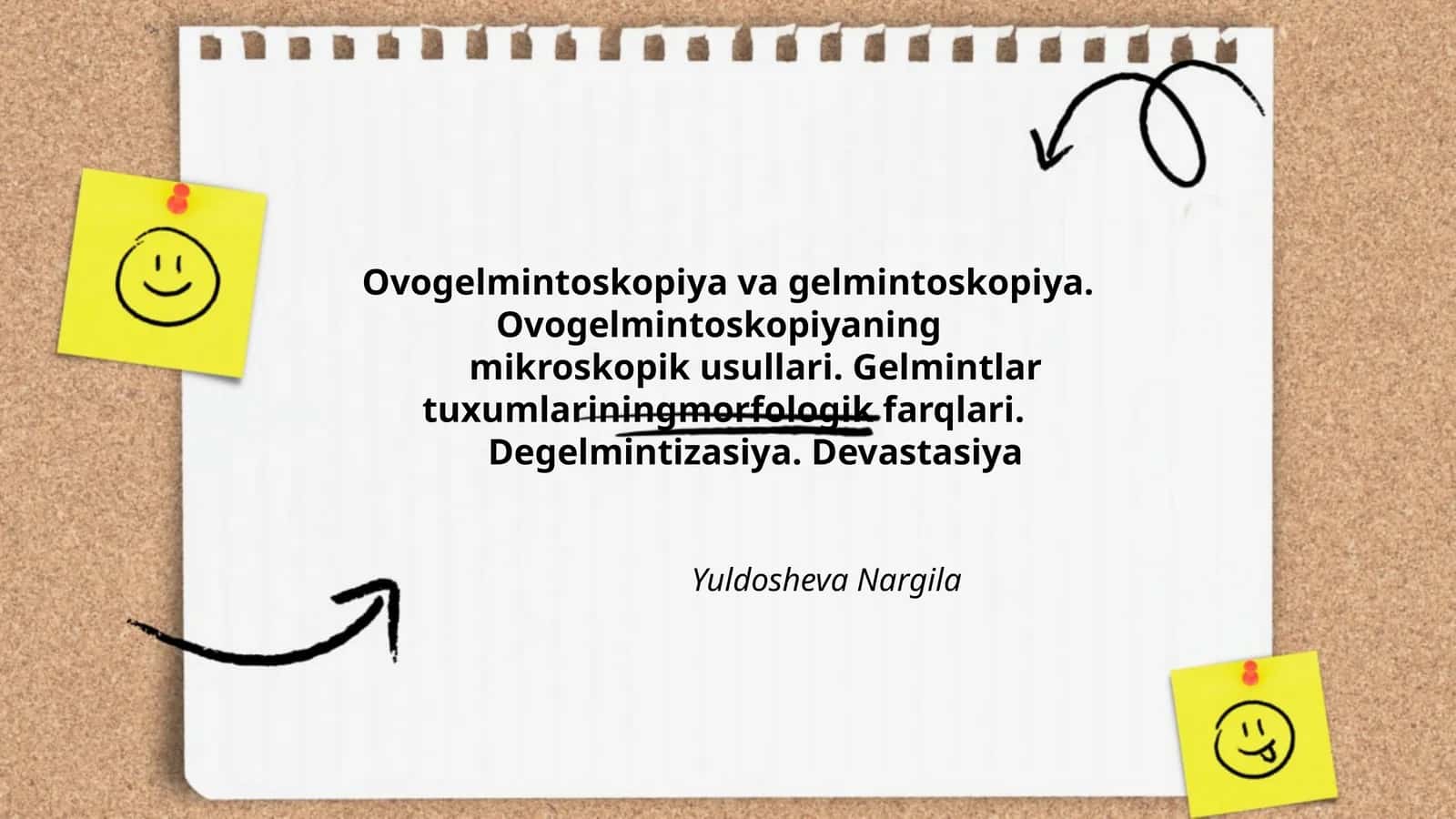 Ovogelmintoskopiya va gelmintoskopiya