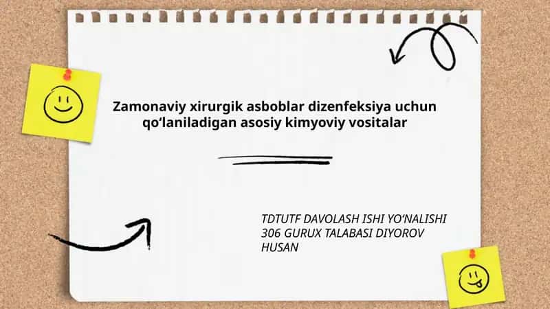 Zamonaviy xirurgik asboblar dizenfeksiya uchun qoʻlaniladigan asosiy kimyoviy vositalar