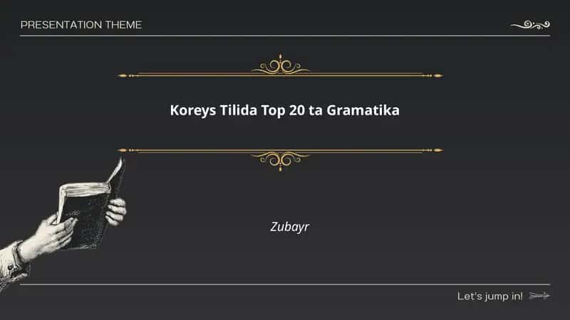 Koreys Tilida Top 20 ta Gramatika