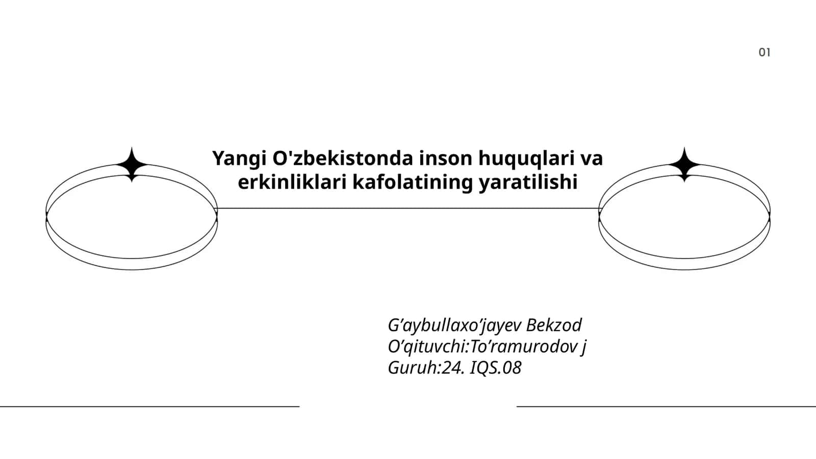 Yangi O'zbekistonda inson huquqlari va erkinliklari kafolatining yaratilishi