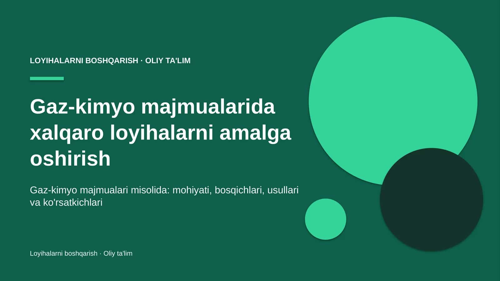 Gaz-kimyo majmualarida xalqaro loyihalarni amalga oshirish