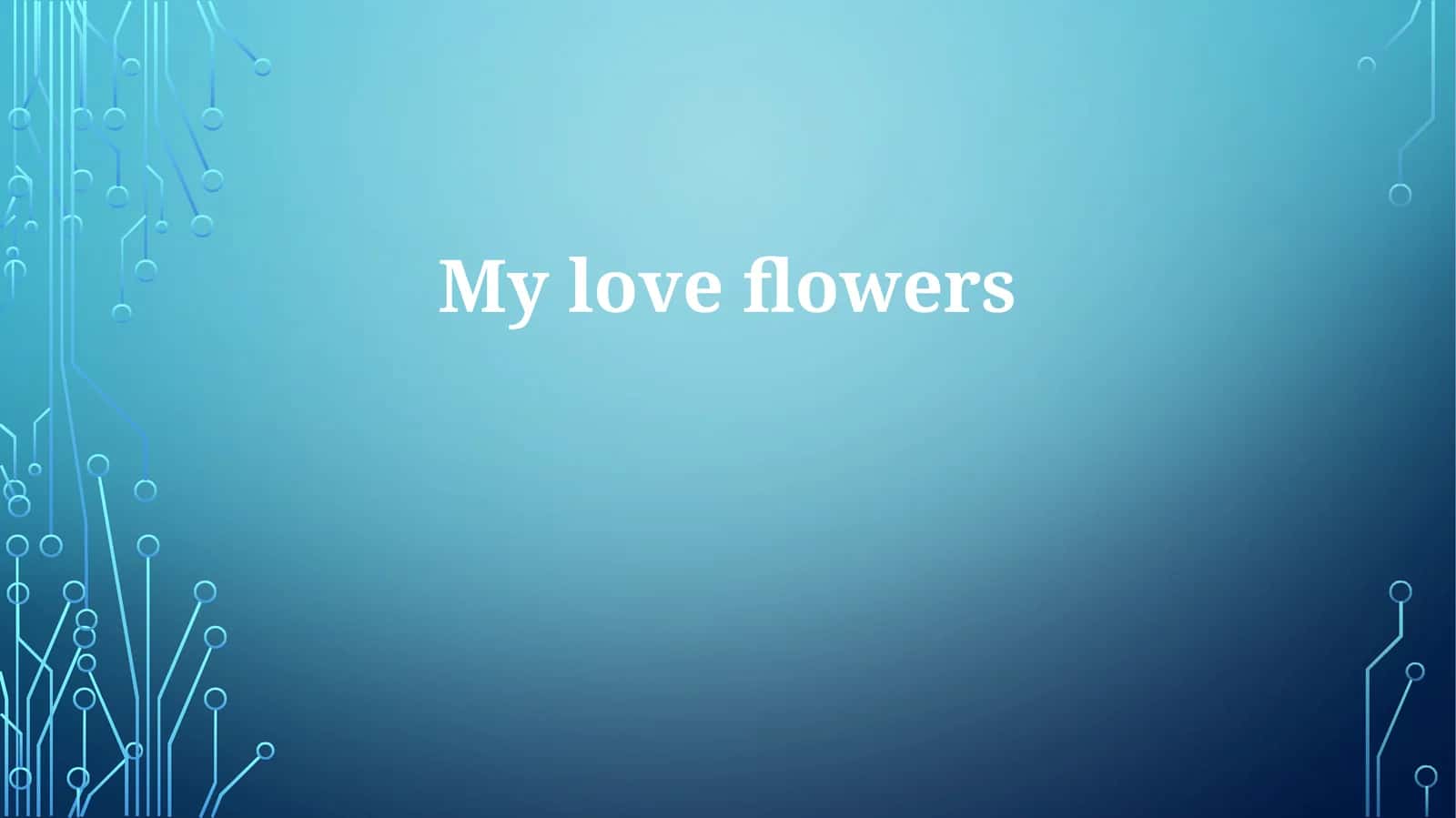 My love flowers