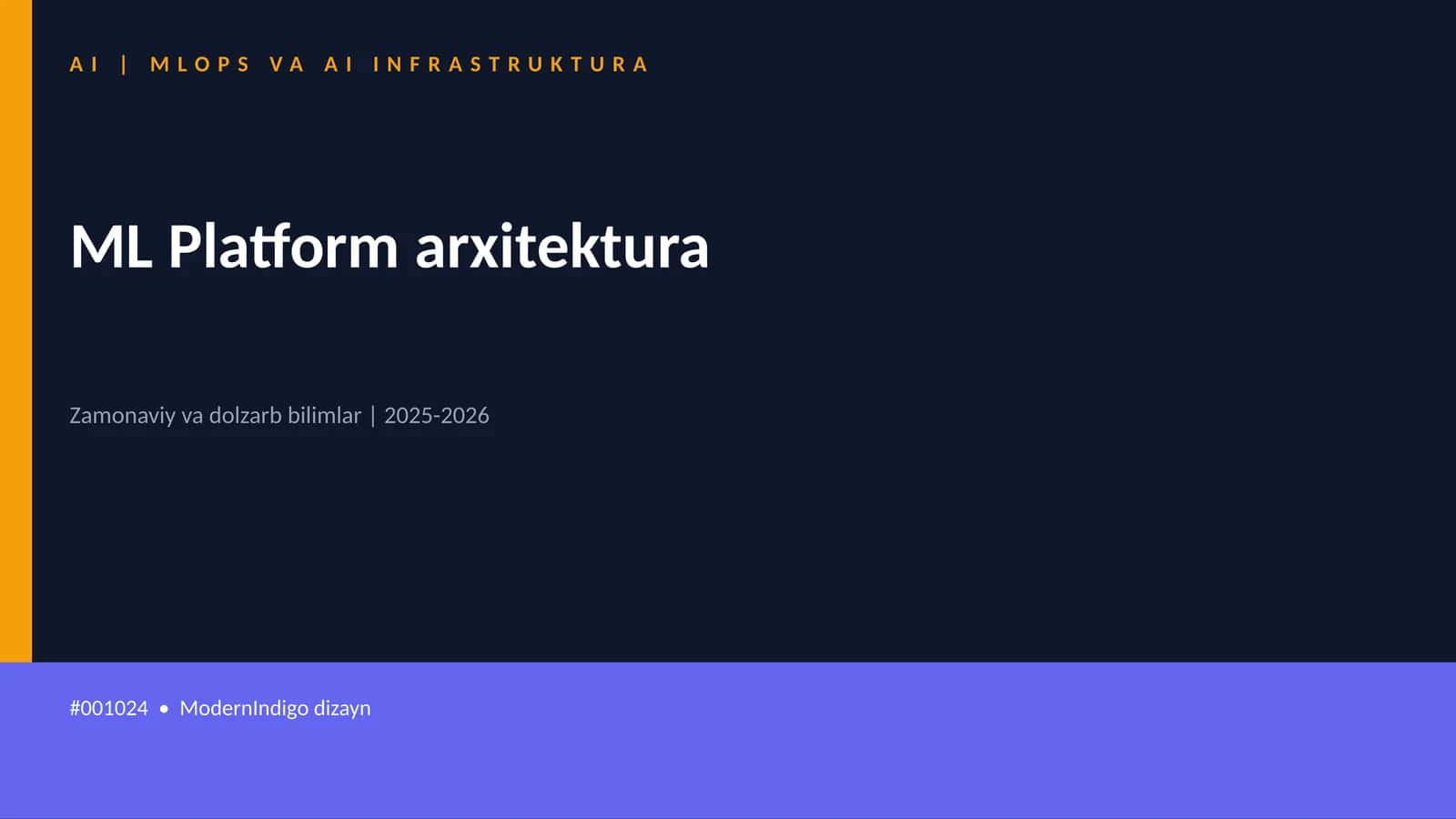 ML Platform arxitektura