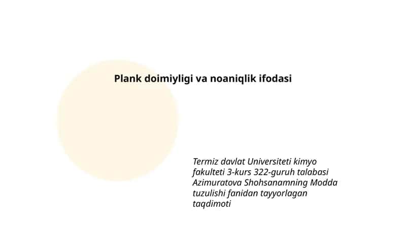 Modda tuzulishi fanidan tayyorlagan taqdimoti