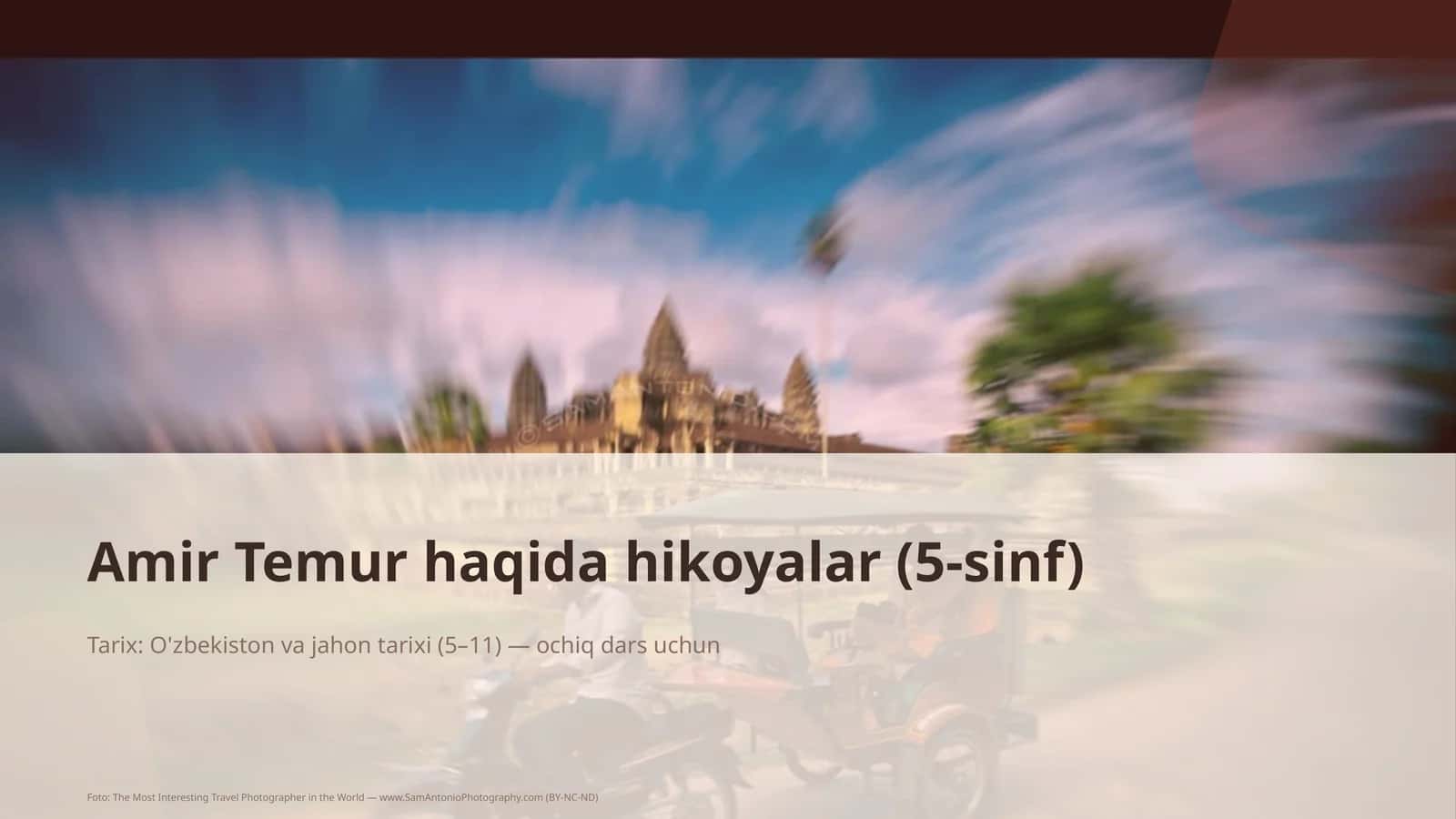 Amir Temur haqida hikoyalar (5-sinf)