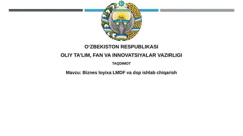 Biznesloyi LMDF va DSP ishlab chiqarish