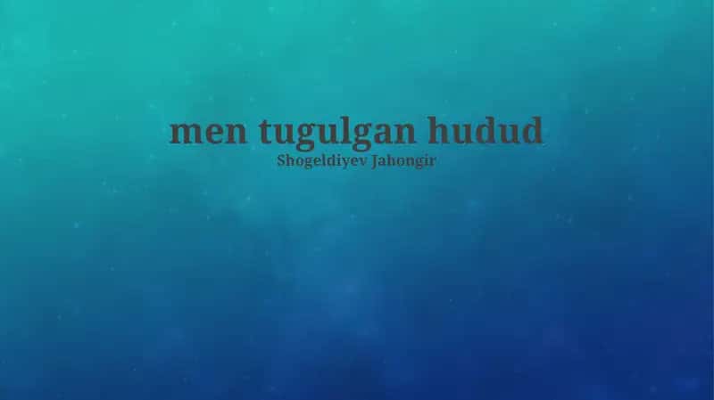 Mening tug'ilgan joyim
