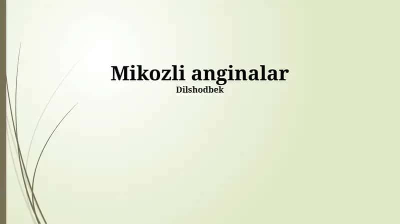Mikozli anginalar