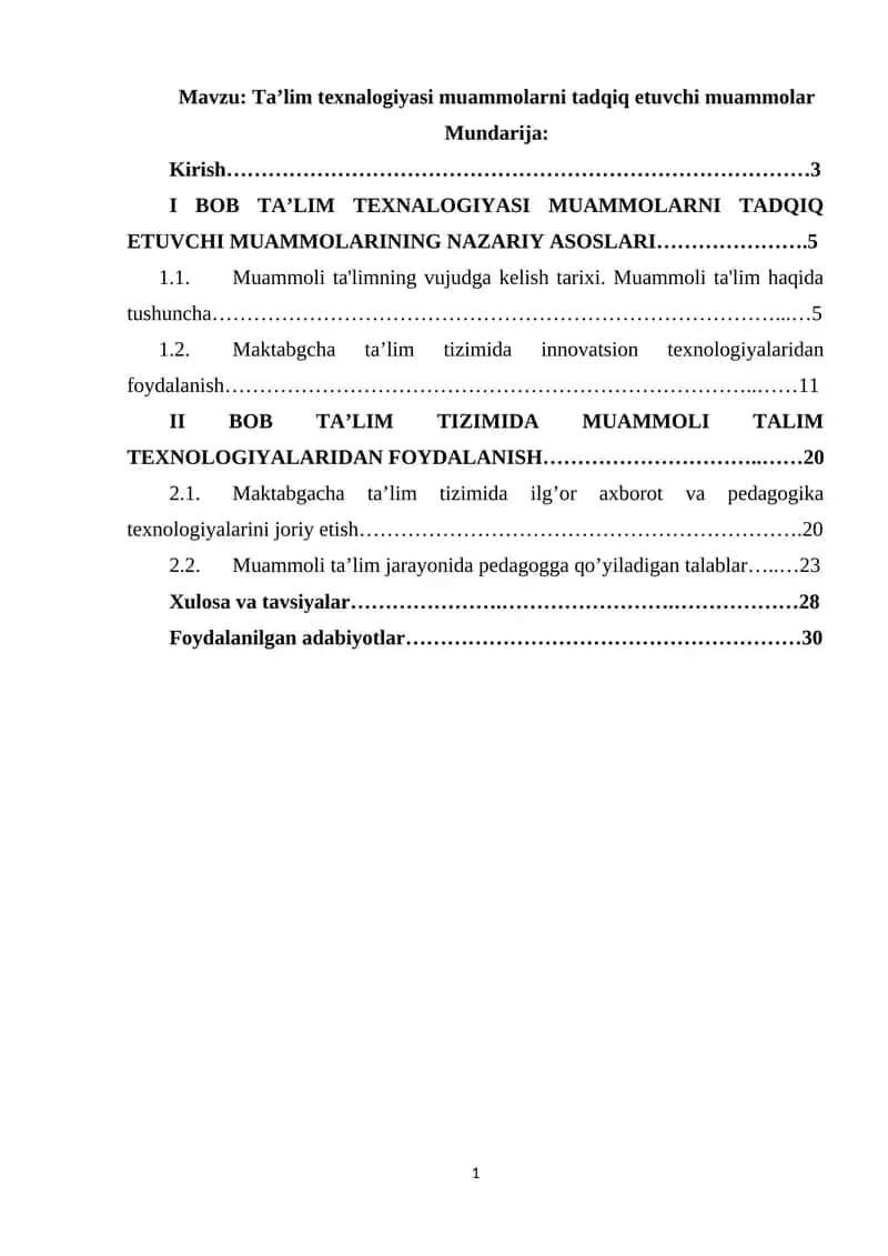 Taʼlim texnalogiyasi muammolarni tadqiq etuvchi muammolar