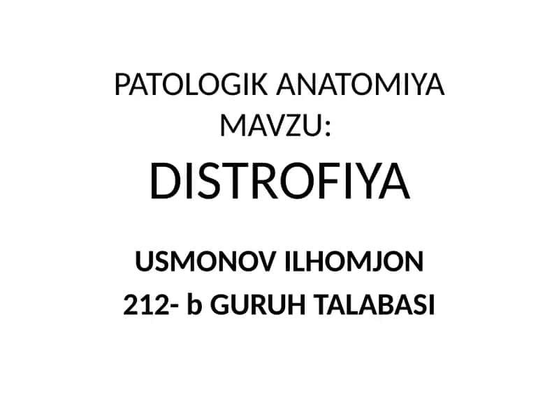PATOLOGIK ANATOMIYA
