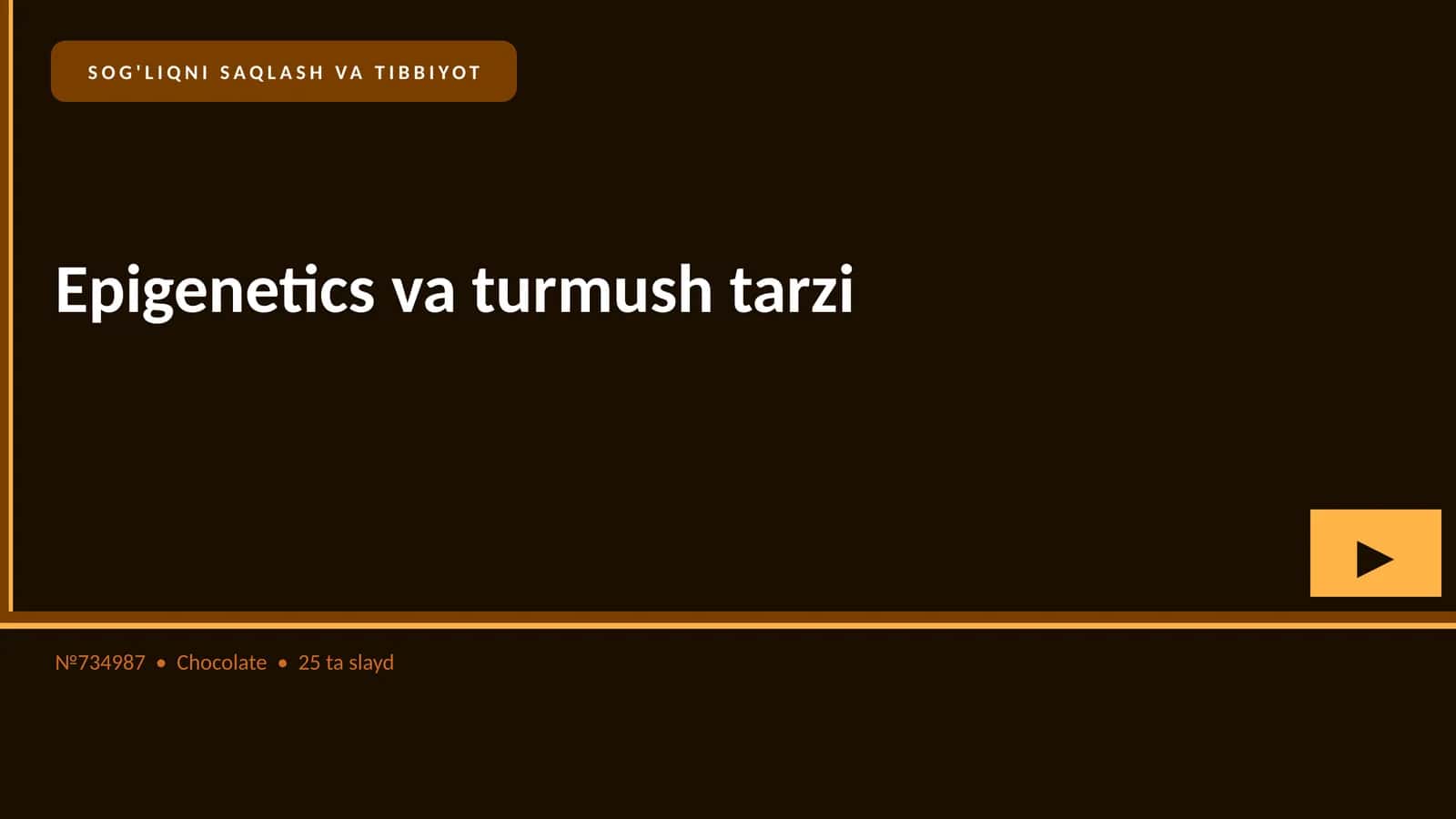 Epigenetics va turmush tarzi