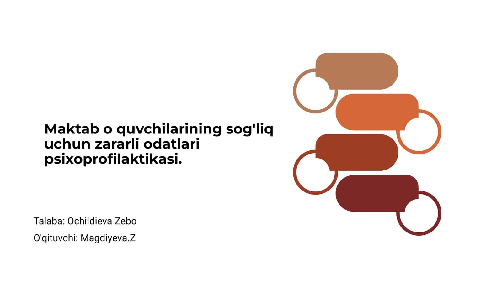 Maktab o'quvchilarining sog'liq uchun zararli odatlari psixoprofilaktikasi