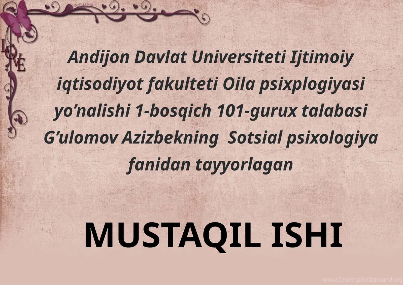 Gumanistik Psixologiyaning asosiy tushunchalari
