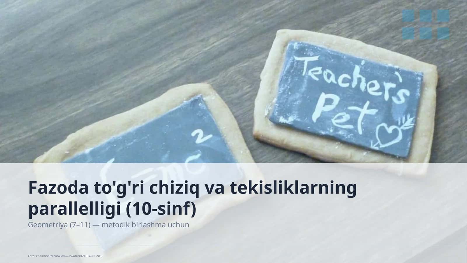 Fazoda to'g'ri chiziq va tekisliklarning parallelligi (10-sinf)