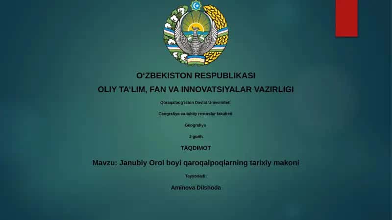 Janubiy Orol boyi qaroqalpoqlarning tarixiy makoni