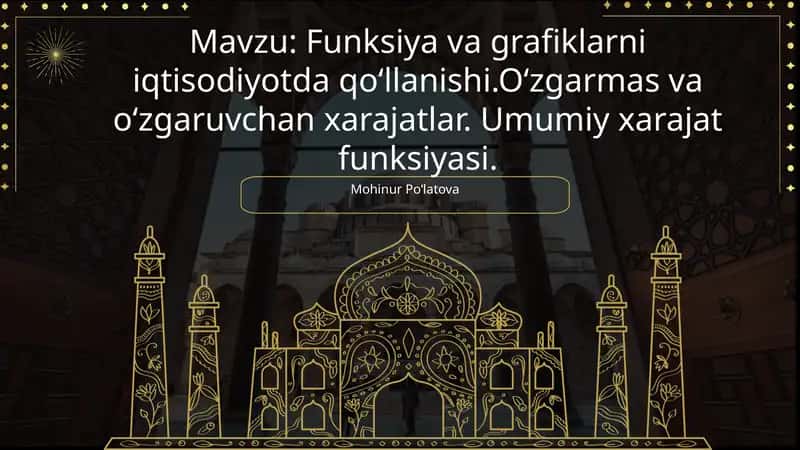 Iqtisodiy funksiyalar va ularning ahamiyati