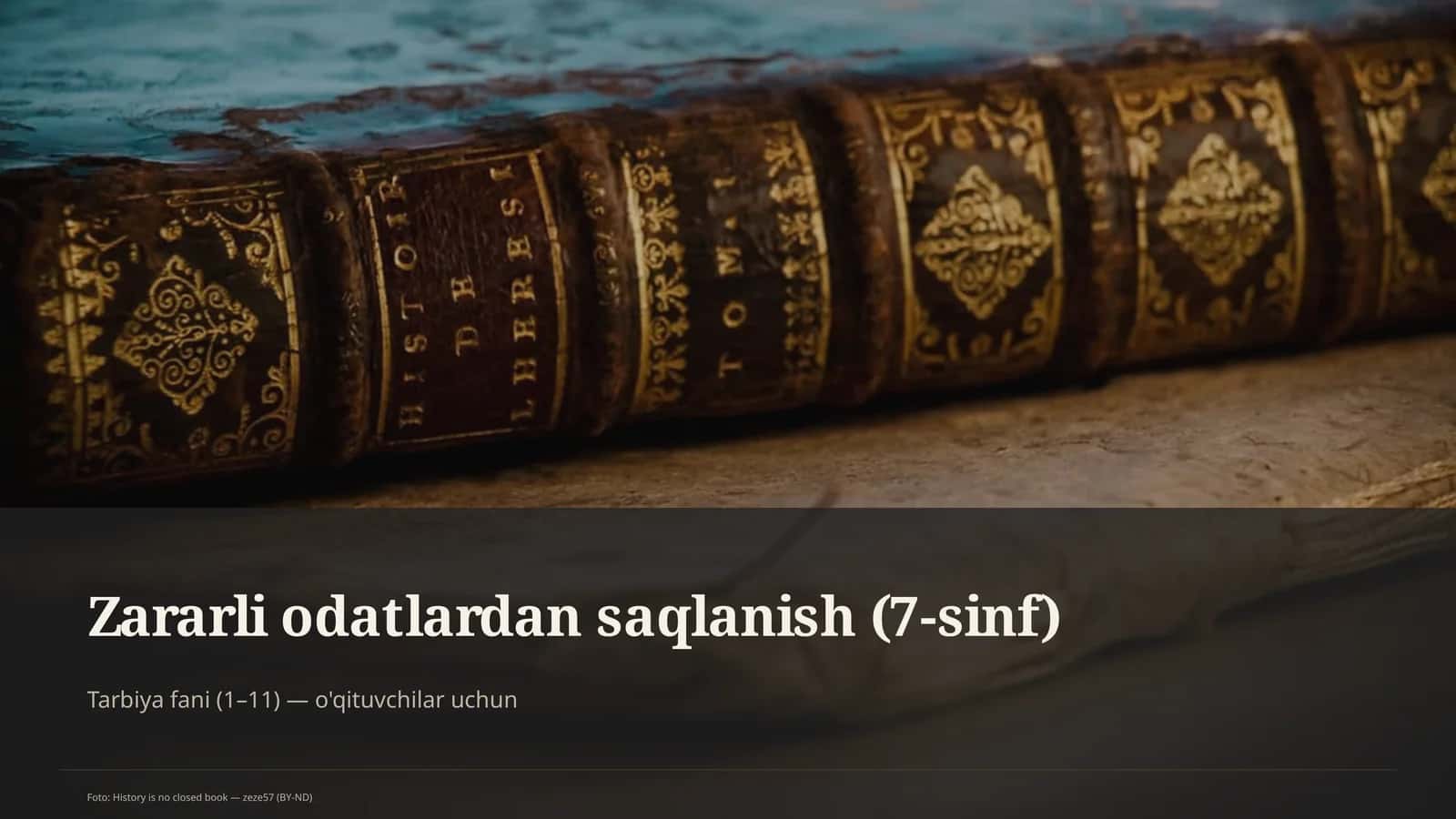 Zararli odatlardan saqlanish (7-sinf)