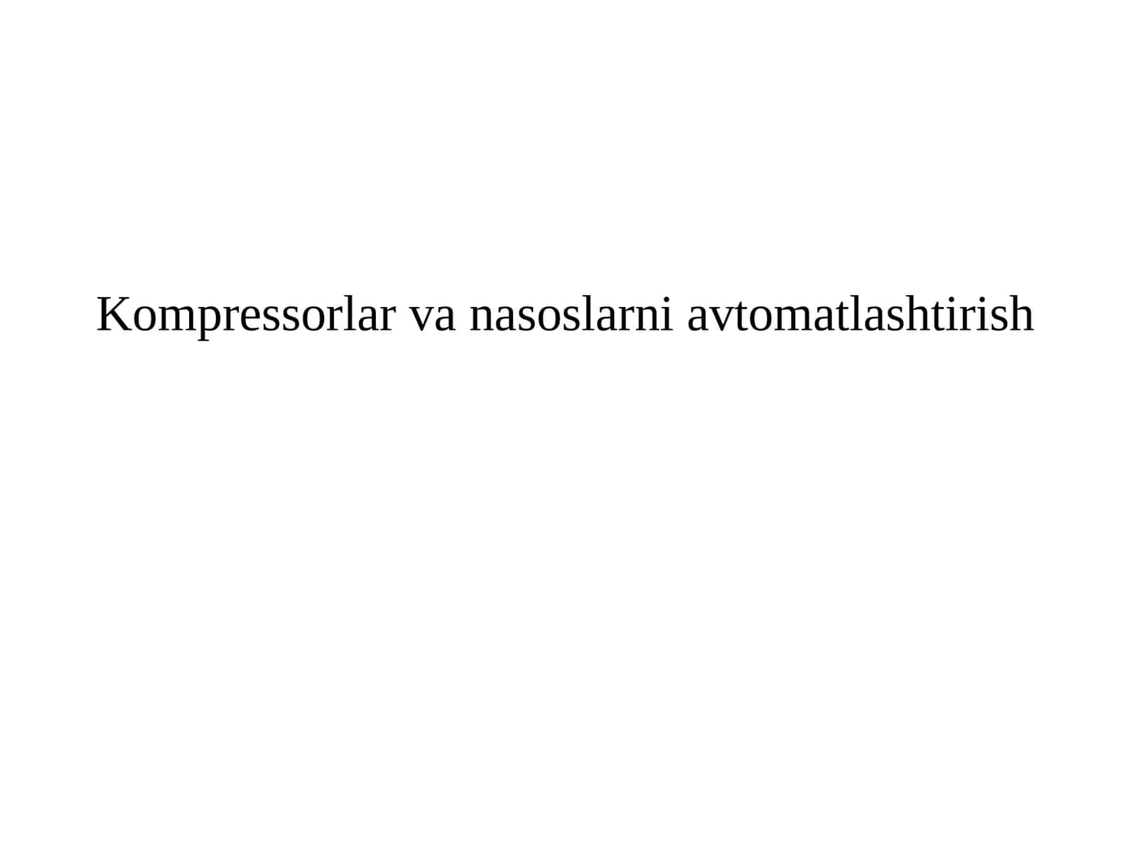 Nasoslarning klassifikatsiyasi