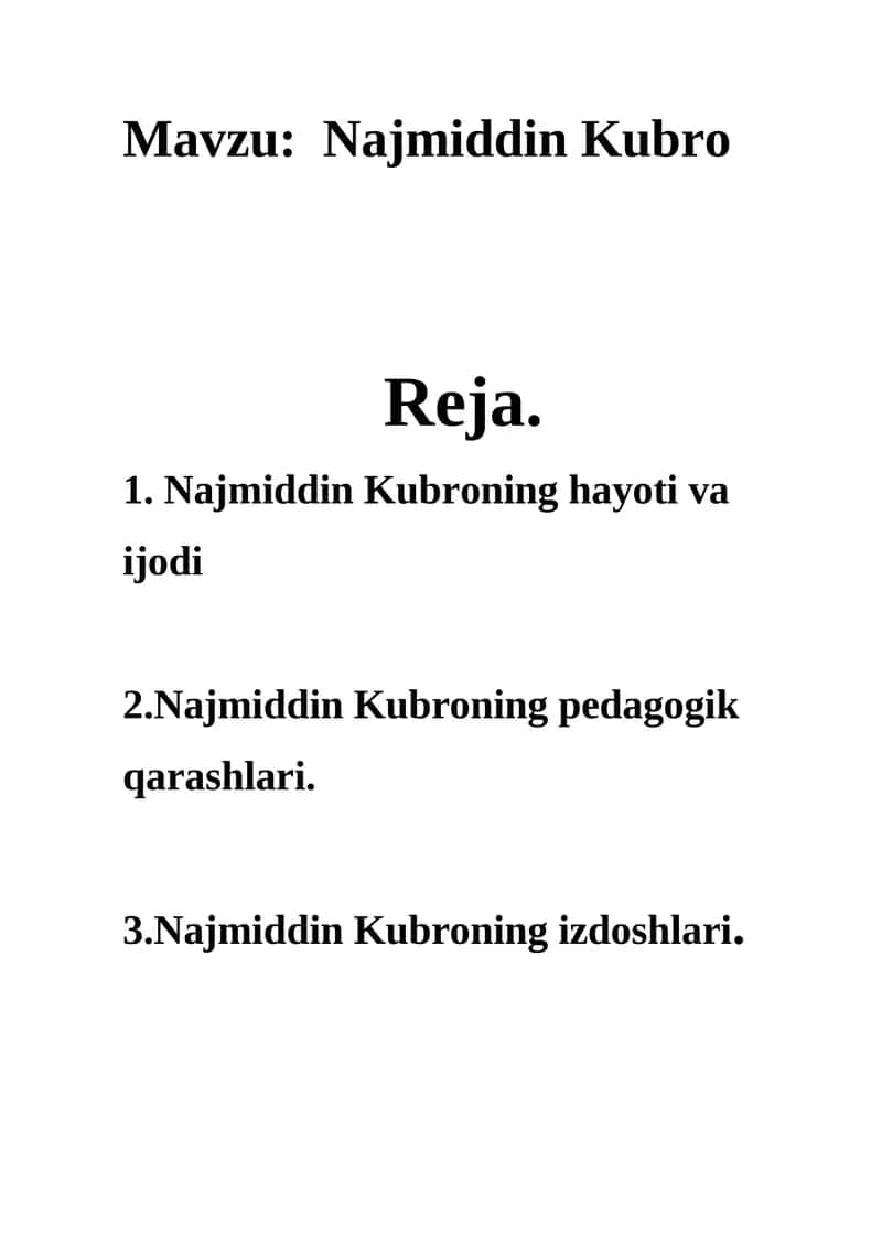 Najmiddin Kubro