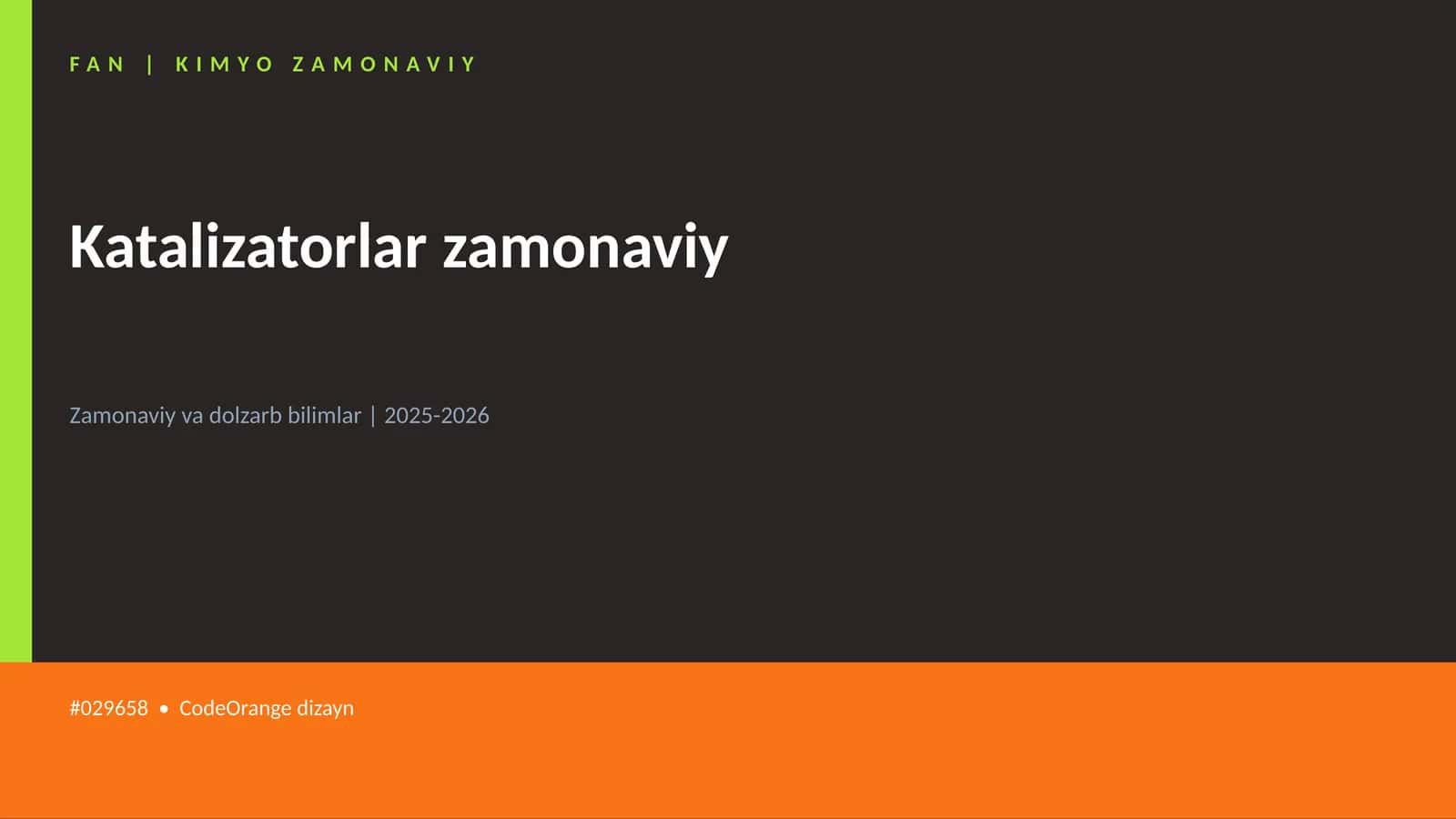 KIMYO ZAMONAVIY