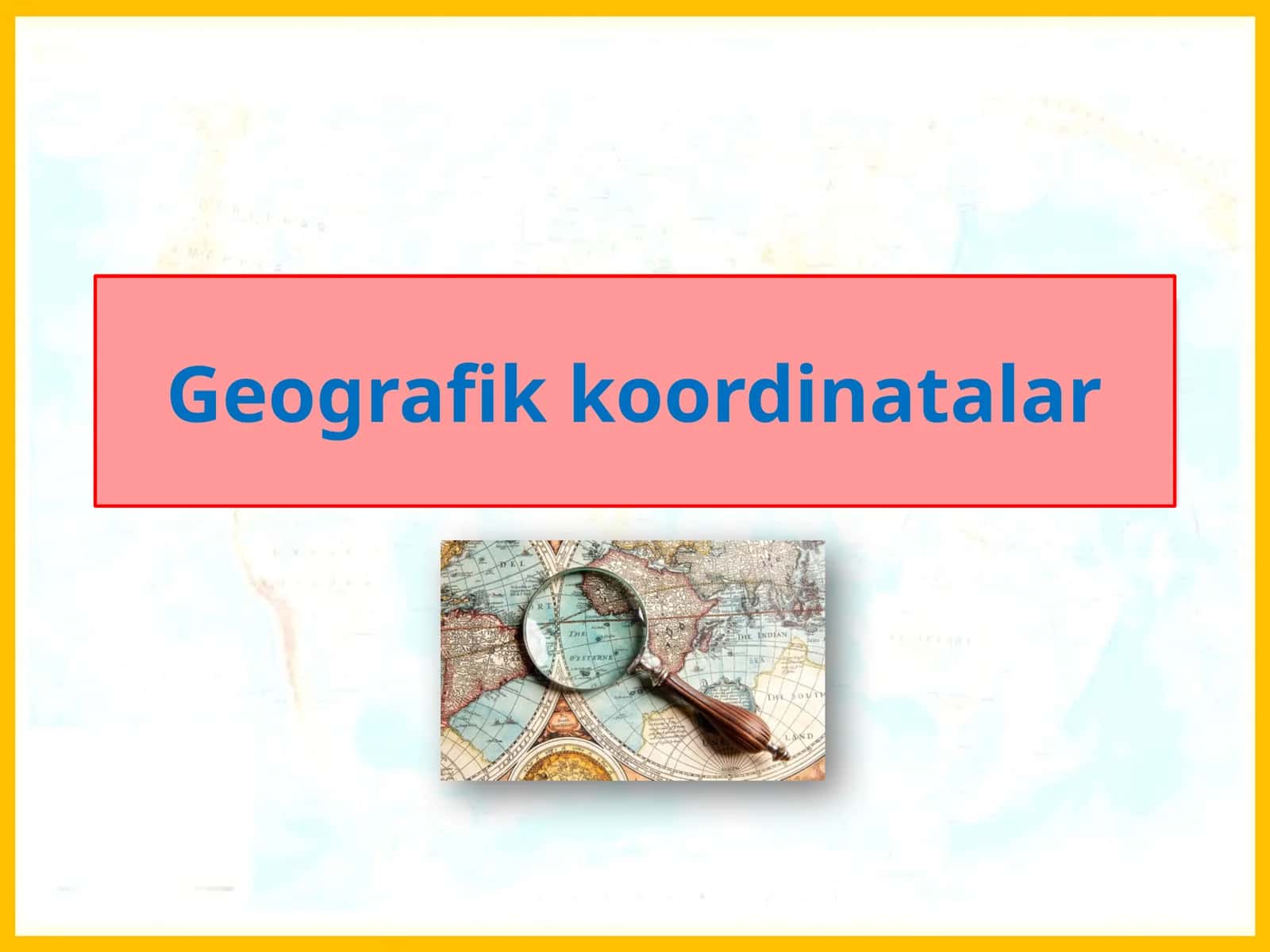 Geografik koordinatalar