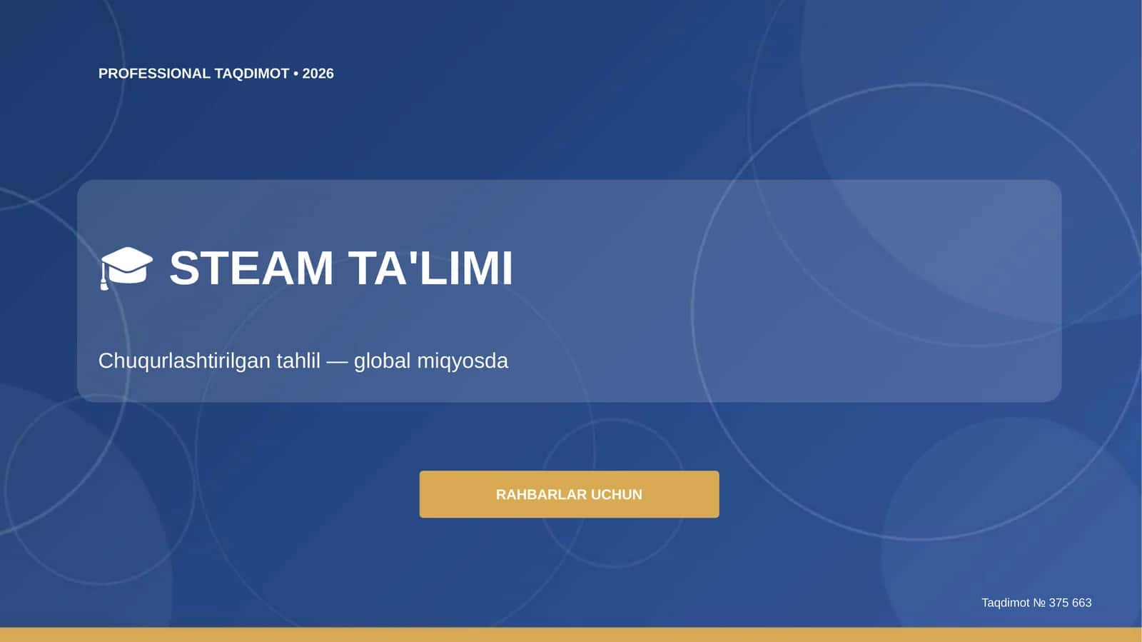 PROFESSIONAL TAQDIMOT • 2026