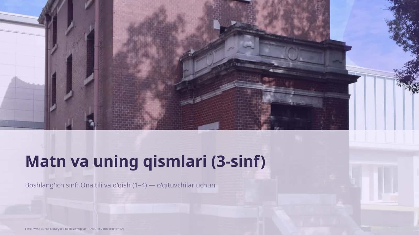 Matn va uning qismlari (3-sinf)