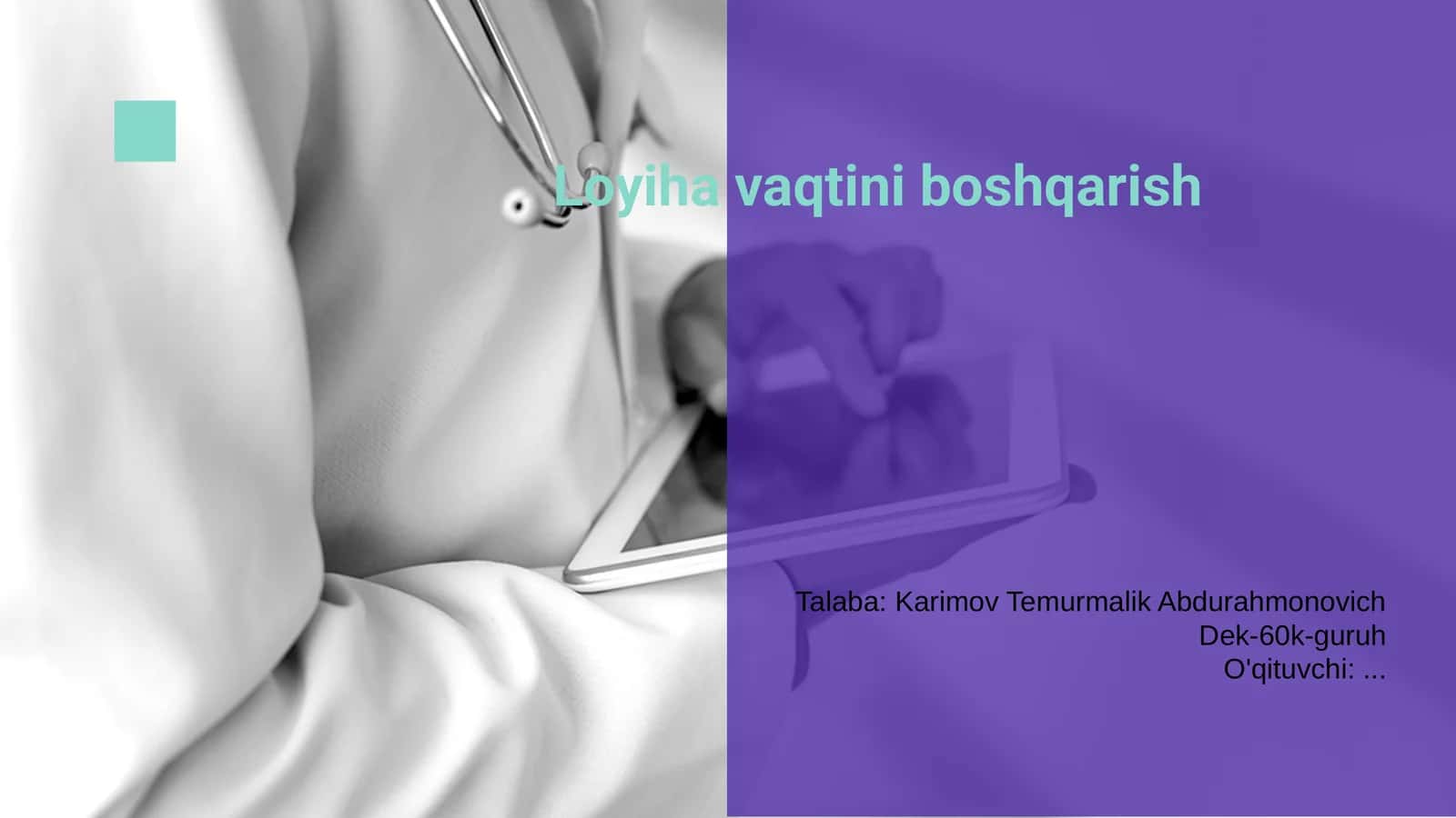 Loyiha vaqtini boshqarish