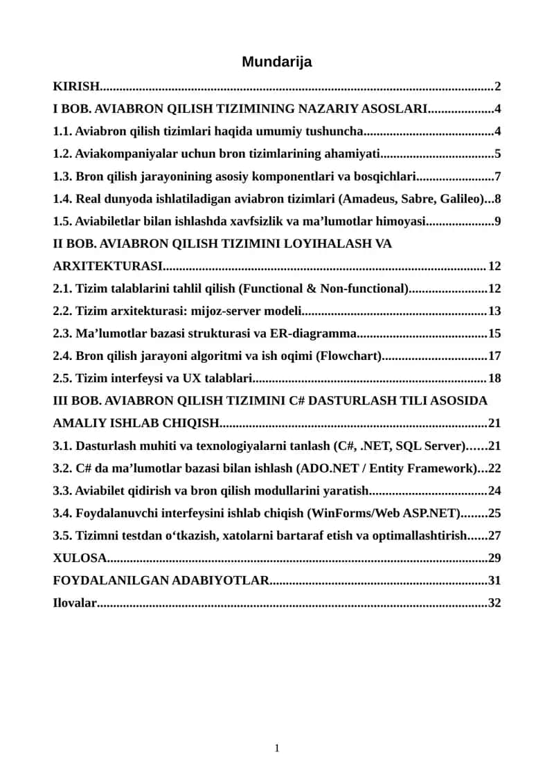 AVIABRON QILISH TIZIMI