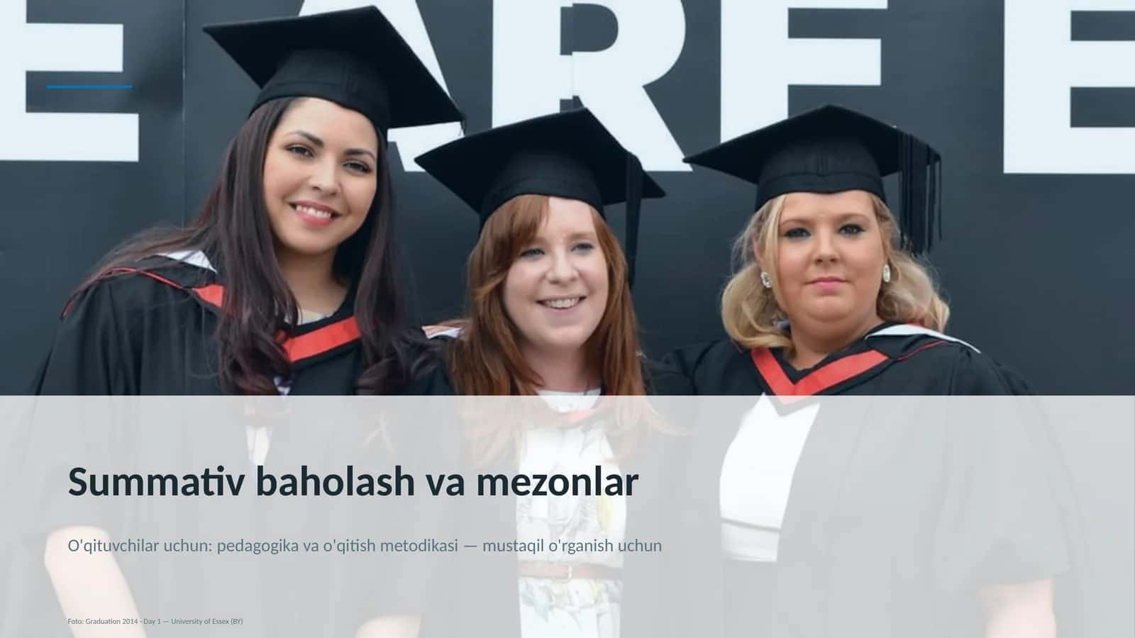 Summativ baholash va mezonlar