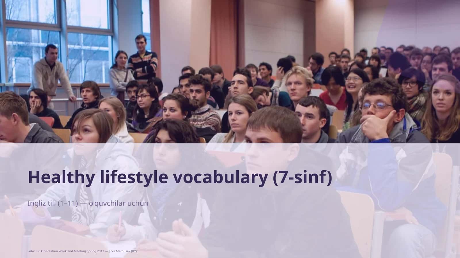 Healthy lifestyle vocabulary (7-sinf)