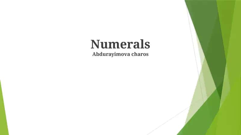 Numerals